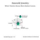 Vintage Style Oval Shape Emerald Engagement Ring with Diamond Natural Emerald-AAA Quality - Virica Jewels