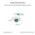 Round Shape Emerald Solitaire Engagement Ring for Men Natural Emerald-AAA Quality - Virica Jewels